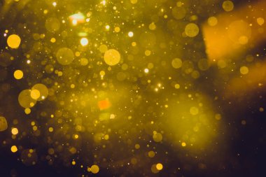 Fantezi soyut bulanık altın ışık bokeh renkli ışıltı arka plan kullanımı