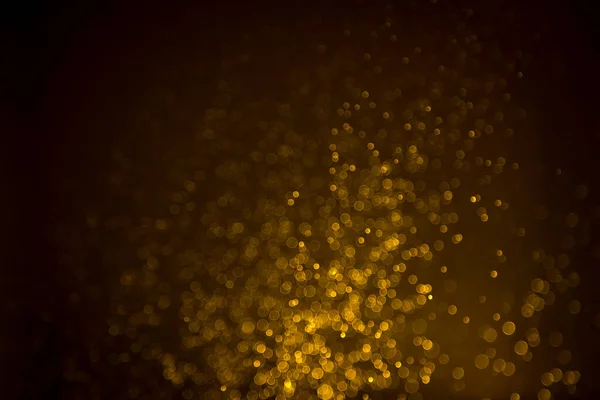 Темний Абстрактний Золотий Боке Іскри Чорному Фоні — стокове фото