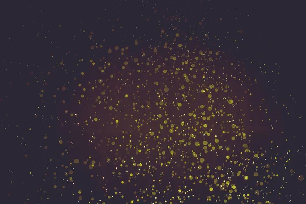 Abstract Gold Bokeh Black Background — Stock Photo, Image