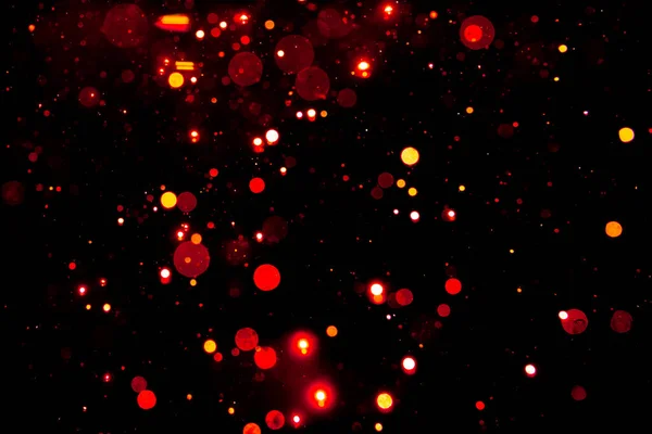 Red Bokeh Natural Black Background — Fotografie, imagine de stoc