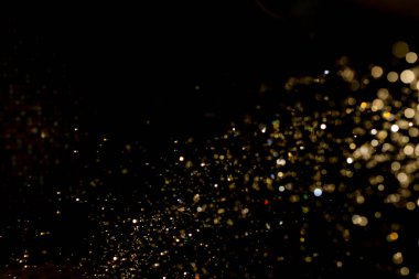 Siyah arkaplanda ışık bokeh