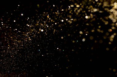 Siyah arkaplanda ışık bokeh