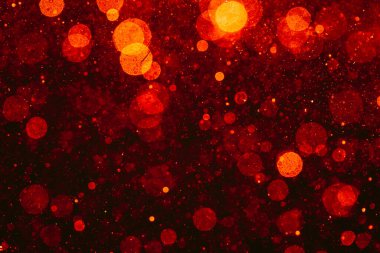 Siyah arkaplanda kırmızı ışık bokeh