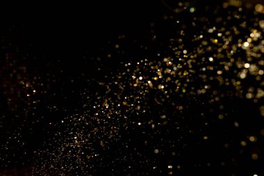 Siyah arkaplanda ışık bokeh