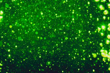 Siyah arkaplan ile soyut yeşil bokeh