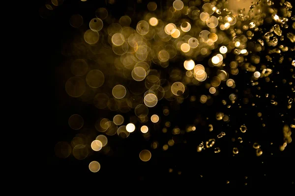 Bokeh Oro Mosca Del Agua Las Luces Fondo — Foto de Stock