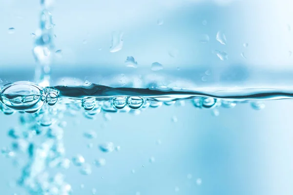 Bolhas Água Azul Limpa Fundo Natural — Fotografia de Stock