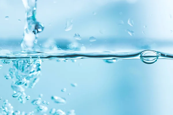 Bolhas Água Azul Limpa Fundo Natural — Fotografia de Stock