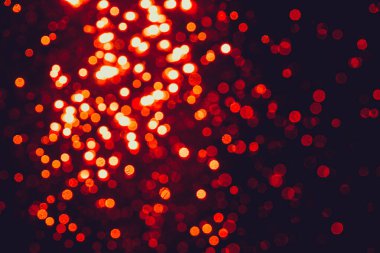 Siyah arkaplanlı Bokeh kırmızısı