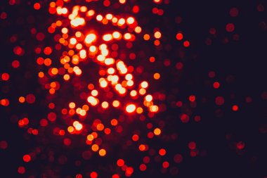 Siyah arkaplanlı Bokeh kırmızısı