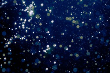 Siyah arka plan ile Soyut Mavi bokeh