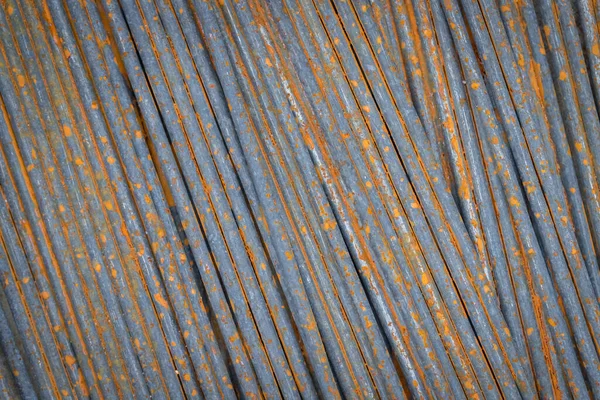 Old Rusted Steel Bars Laid Ground Use Background — Stock fotografie