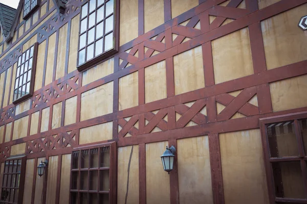 Vintage wooden house wall background
