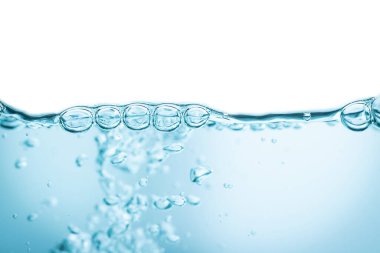 Su altı mavi baloncukları arka plan için taze kullanım