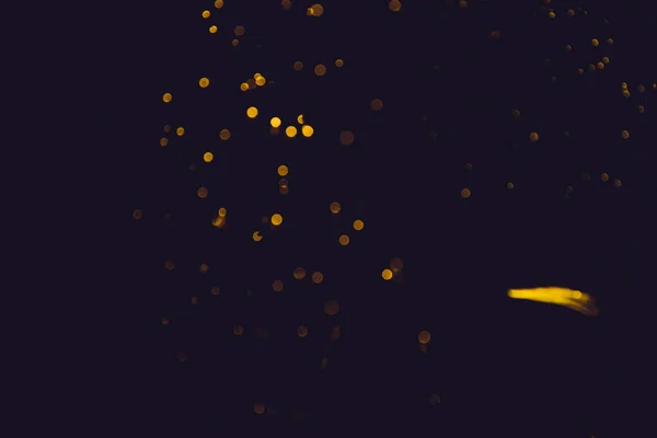 Абстрактні Золоті Дефокуси Боке Блискучі Старовинні Вогні Чорним Тлом — стокове фото