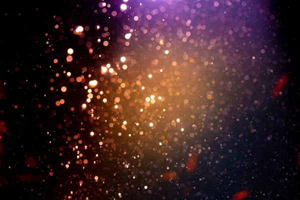 Abstract Colorful Bokeh Defocus Glitter Blur Black Background — Stock Photo, Image