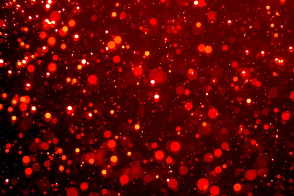 Abstrato Bokeh Vermelho Com Fundo Preto — Fotografia de Stock