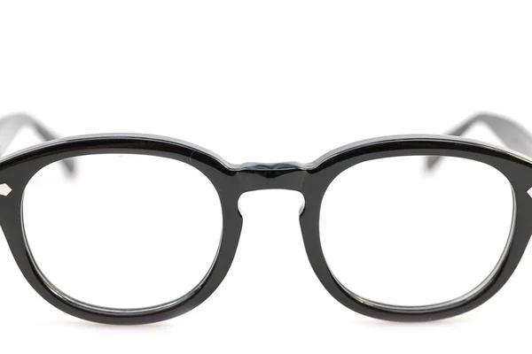 Zwarte Frame Bril Een Witte Achtergrond — Stockfoto