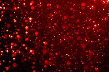 Siyah arkaplan ile soyut kırmızı bokeh