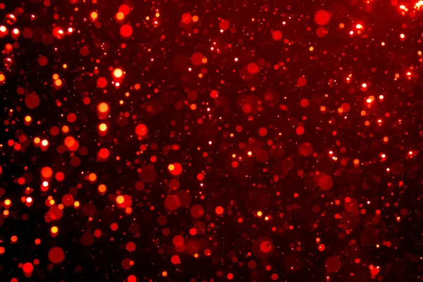 Abstrato Bokeh Vermelho Com Fundo Preto — Fotografia de Stock