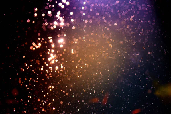 Αφηρημένη Πολύχρωμο Bokeh Defocus Glitter Θαμπάδα Μαύρο Φόντο — Φωτογραφία Αρχείου