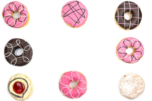 Donut Delicious Isolated White Background — Stock Photo, Image