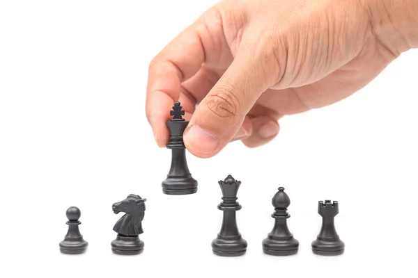 Schach Ist Ein Denkprozess Dem Geschäftsplaner Einen Weg Wählen Ihre Stockfoto