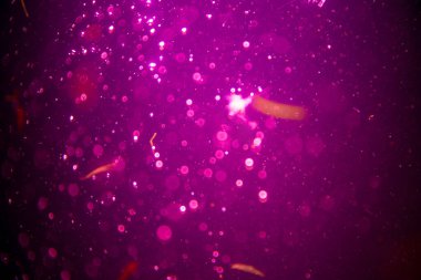 Abstract pink defocus bokeh glitter  with black background