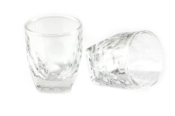 Cocktailglas Collection Små Skott Isolerad Vit Bakgrund — Stockfoto