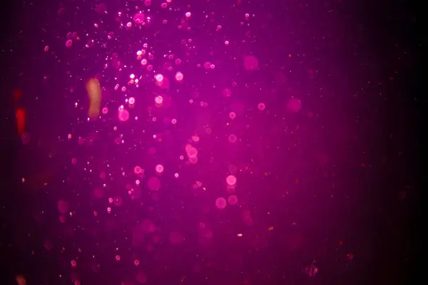 Abstract Pink Defocus Bokeh Glitter Black Background — Stock fotografie