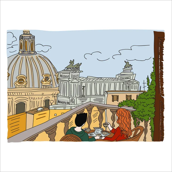 Italia, Roma — Vector de stock