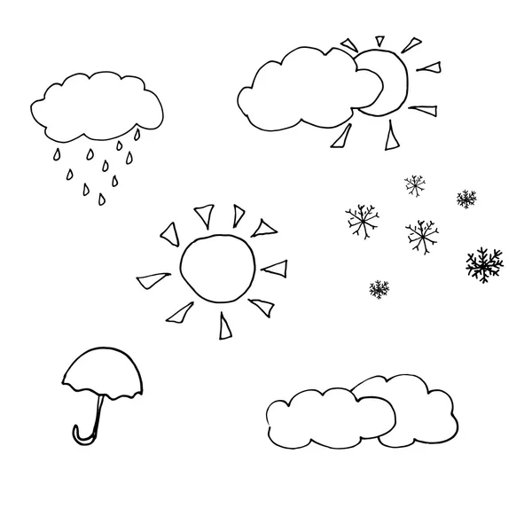 Weather icons — Stock Vector