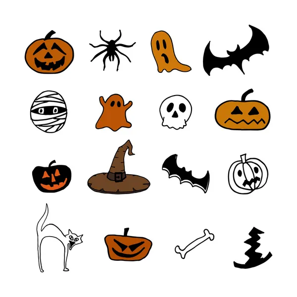 Halloween icons — Stock Vector