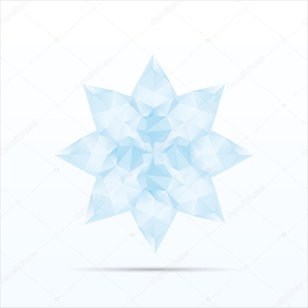 Polygon blue flower logo