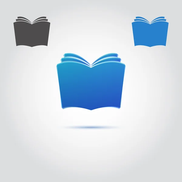 Icona vettoriale libro blu — Vettoriale Stock