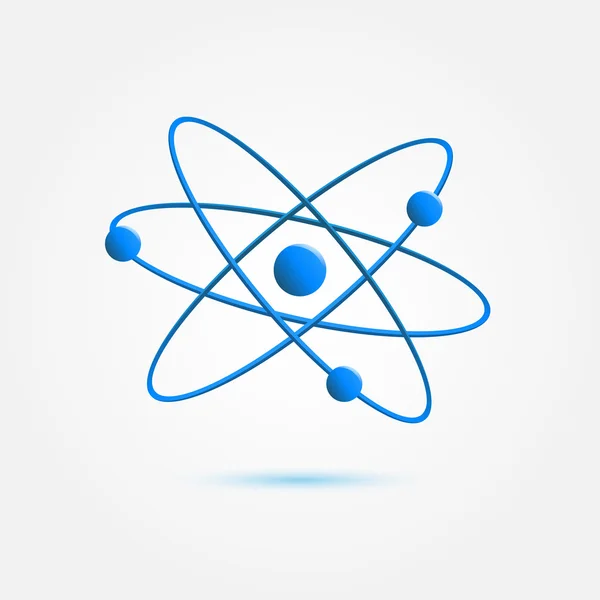 Blauwe sipmle molecuul pictogram op een witte achtergrond — Stockvector