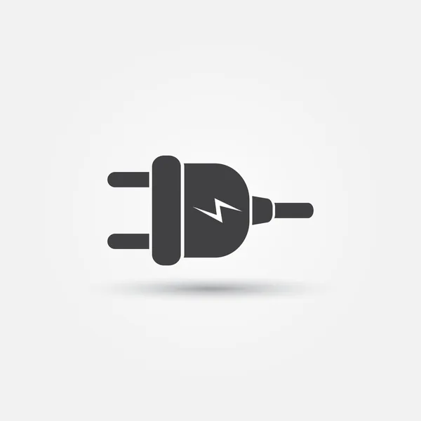 Electric plug - vector minimal icon — Stock Vector