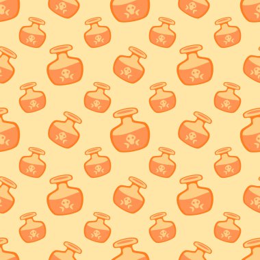 Sarı vektör sihirli iksir öldürücü zehir seamless modeli ile