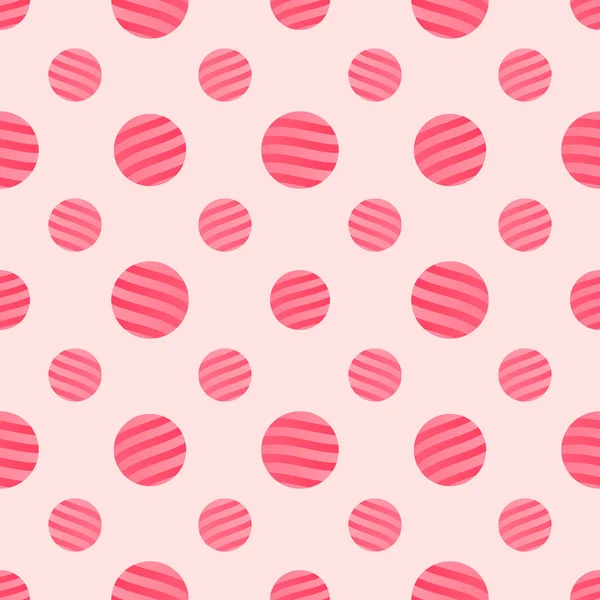 Seamless Pink Dots Background Pattern — Stock Vector