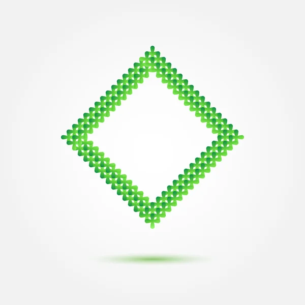 Símbolo abstracto vectorial hecho de muchas cruces verdes — Archivo Imágenes Vectoriales
