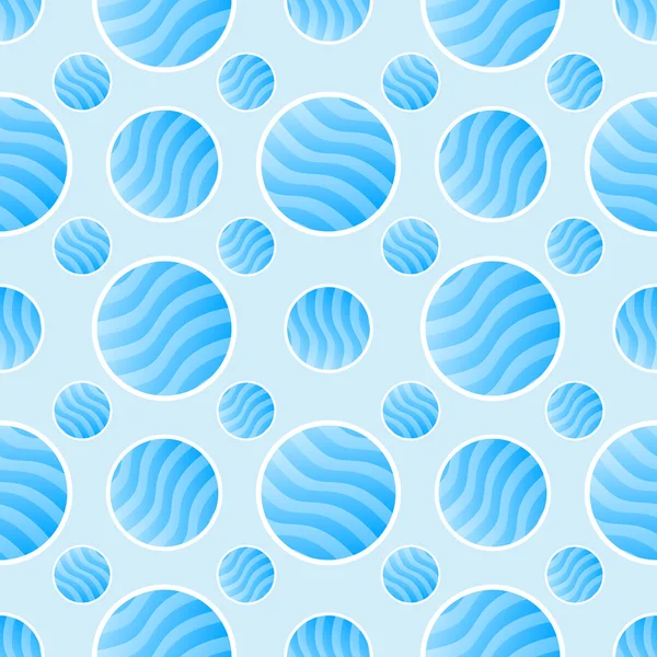Blauwe polka dot patroon - abstract vector achtergrond — Stockvector
