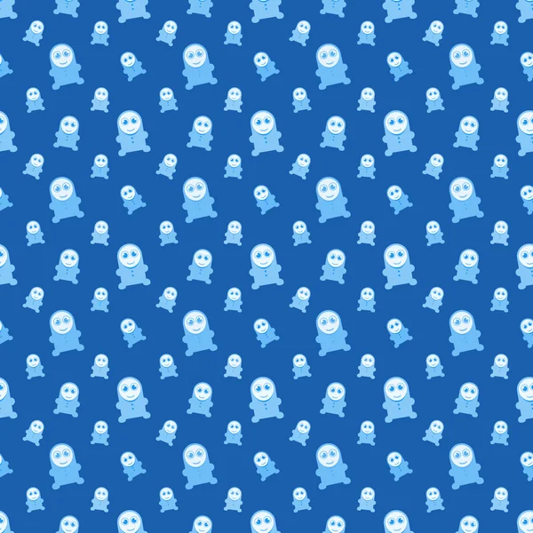 Niebieski bezszwowe dzieci potwory ilustracja - kolorowe tło; p — Wektor stockowy