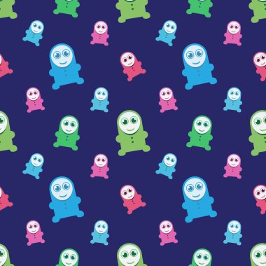 renkli arka plan sorunsuz çocuklar canavarlar illüstrasyon - pıtırtı