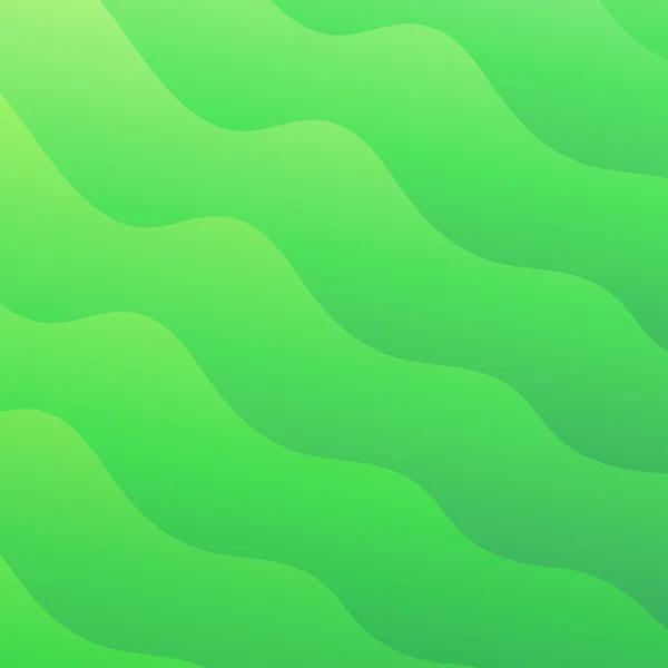 Hellgrüne Wellen abstrakter Vektorhintergrund — Stockvektor