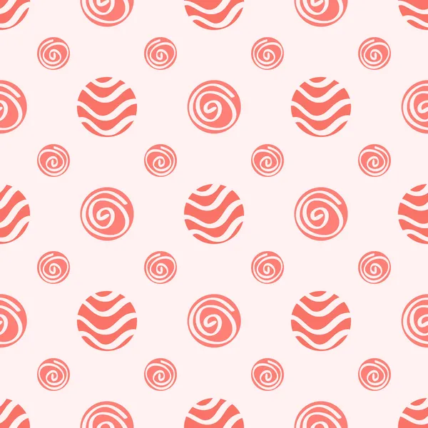 Roze zachte vector polka dot naadloze patroon — Stockvector