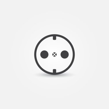 vektör elektrik prizine simgesi