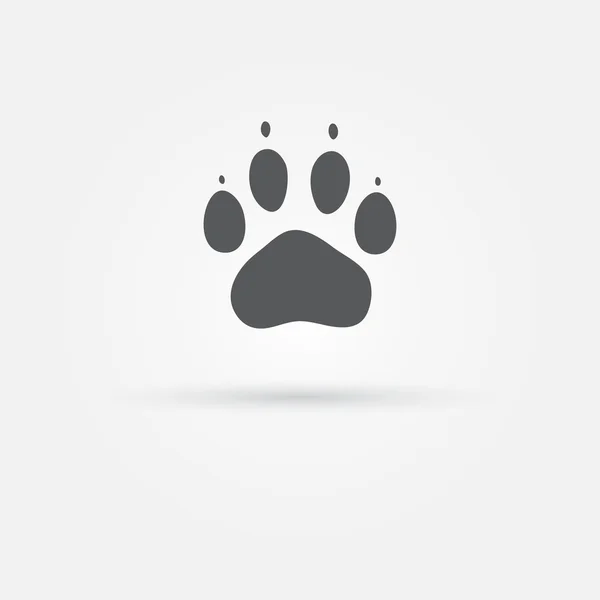 Pata de gato - ícone de pegada vetorial —  Vetores de Stock