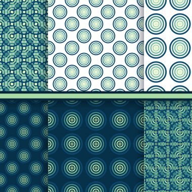 vektör daire Dikişsiz desen seti