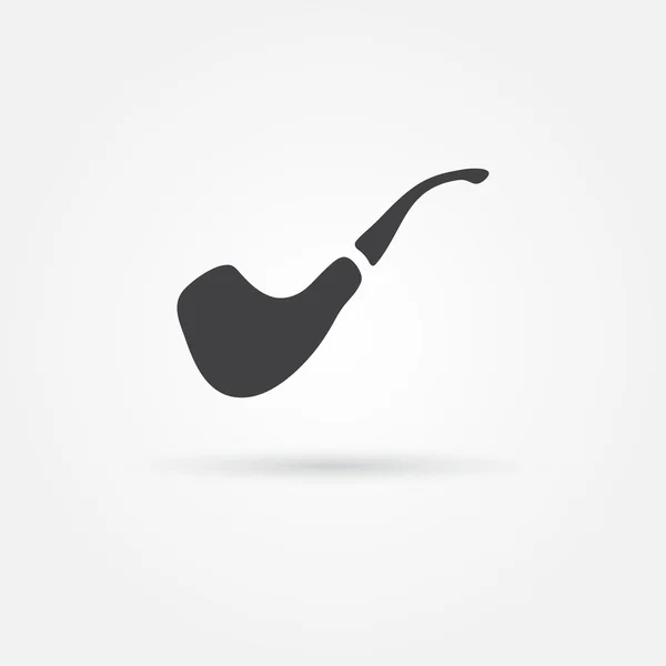 Vector smoky pipe icon — Stock Vector