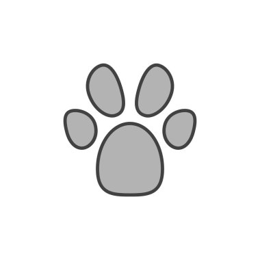 Pet Paw Yazdırma vektör kavramı renkli simge veya sembol